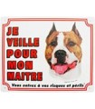 PANNEAU STAFFORDSHIRE TERRIER BLANC