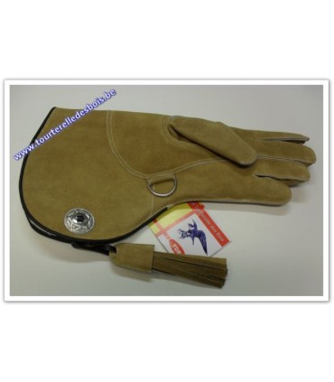 Gant d&#039;hiver cuir suede couleur chamoisnGAUCHE