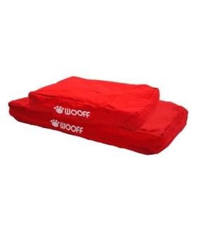 Coussin déhoussable WOOFF rouge 55x75x15 cm