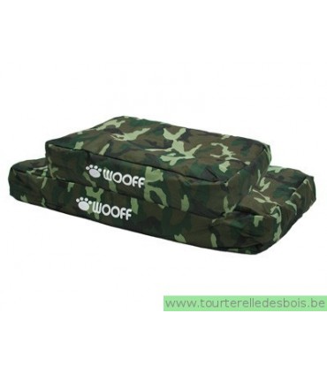 Coussin déhoussable WOOFF vert camoufflage  n55x75x15 cm