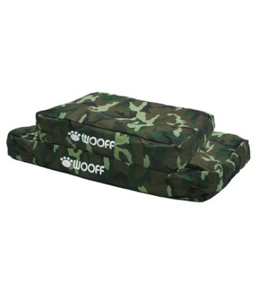 Coussin déhoussable WOOFF vert camoufflage  n55x75x15 cm