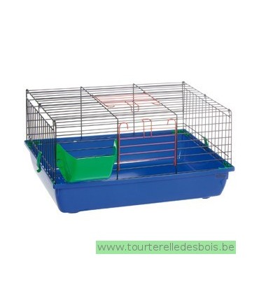 Cage lapin hoppers bleue - 60 cm