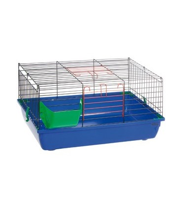 Cage lapin hoppers bleue - 60 cm