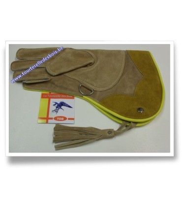 Gant cuir  suede camel et  naturel 36.cm - Droit