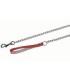 Laisse chaîne 4mm - 40 cm - rouge