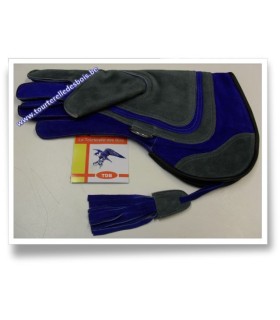 Gant  pour aigle argenté et bleu de 39 cm .- DROIT