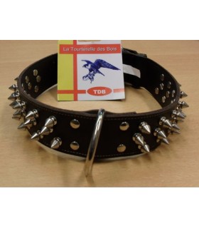 Collier cuir TDB avec clous 40 x 55 cm