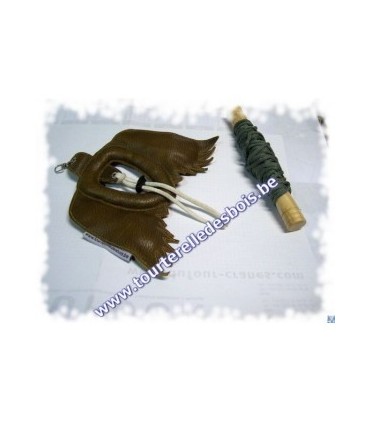 Leurre ailes complètement en cuir, environ 15x19  cm +/- 60 gr. poid