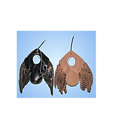 Leurre avec ailes entièrment en cuir 19 x 16 cm,   90gr + filière