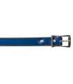 Collier cuir bleu 40 cm/16mm