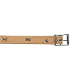 Collier en cuir naturel os 50 cm/ 25mm