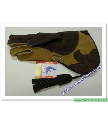 Gant cuir de suede Small marron / camel -34 cm -  DROIT