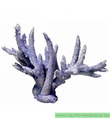 Corail branche bleu lavande 35x11x24 cm