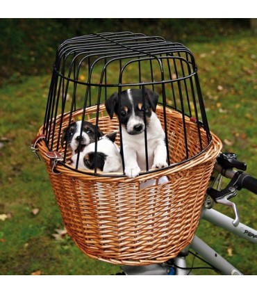 Panier vélo osier avec grillage44x48x33 cm