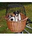 PANIER VÉLO OSIER AVEC GRILLAGE 44X48X33 CM