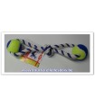 CORDE DE TIRAGE AVEC 2 BALLES DE TENNIS 37.5 CM