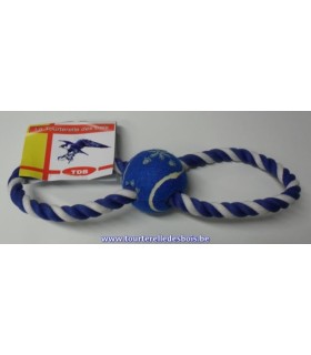 Corde de tirage en 8 avec 1 balle de tennis 29 cm