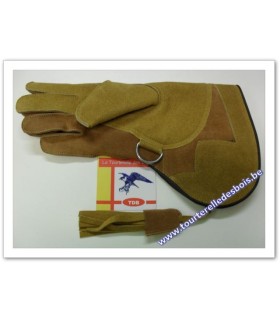 Gant M cuir  suede camel et  naturel 36.cm  main droite