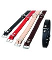 COLLIER RONDO CUIR ROUGE 10MM/27CM