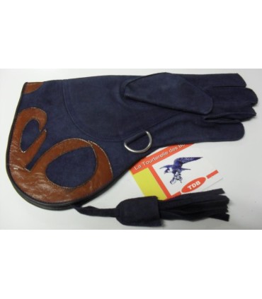 GANT CUIR SUEDE [2] large  Bleu / rouille 36CM