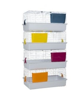 934 CAGE LAPIN BLANCHE 70X40.5X34CM