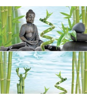 TETRA DECO ART POSTER BOUDDHA ET BAMBOU