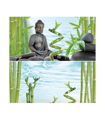 TETRA DECO ART POSTER BOUDDHA ET BAMBOU