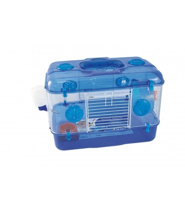 CAGE HAMSTER TIMMY DELUXE BLEU 39X26X28CM