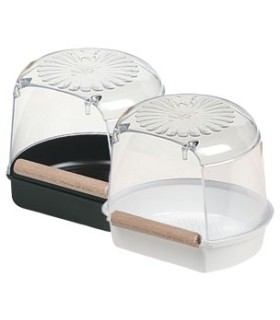 Baignoire avec perchoir en bois 12*11*12cm