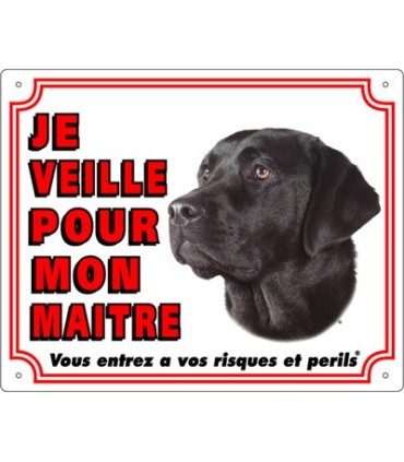 Panneau pvc Labrador retriever noir