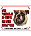 PANNEAU PVC BOULEDOGUE ANGLAIS