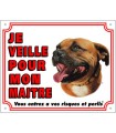 PANNEAU PVC STAFFORDSHIRE BULL TERRIER BLANC