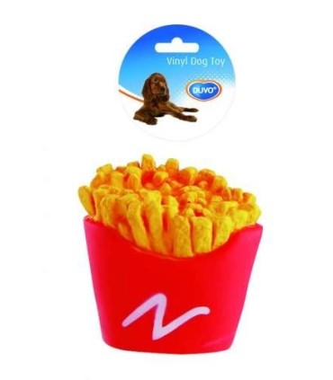 DOGTOY VINYL FOOD POMMES FRITES 13X10X7CM