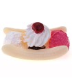 DOGTOY VINYL FOOD BISCUIT BANANASPLIT (7X6,5X7,5CM)-(11,6X4,5X6,3