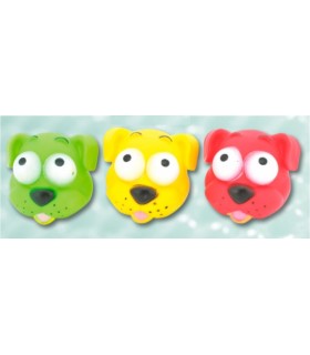 J&amp;V JOUET TETE CHIEN VINYLE - 9CM