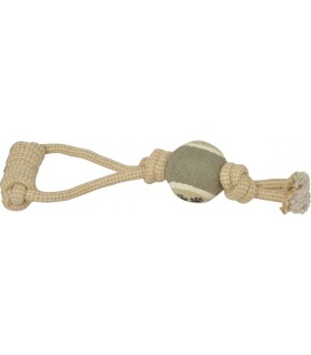 J&amp;V JOUET NURIA CORDE DE TRACTION AVEC BALLE DE TENNIS - 34CM