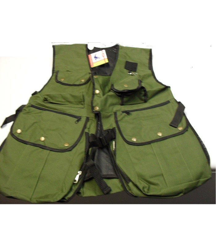 GILET DE FAUCONNERIE EN CORDURA VERT OLIVE - LARGE