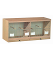 CAGE D&#039; ÉLEVAGE DOUBLE EN BOIS 80X30X40CM