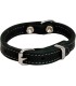 TIMELESS COLLIER EN CUIR GRAS NOIR - 25MM/55CM