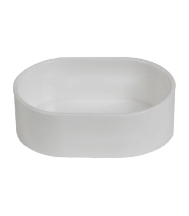 MANGEOIRE PLASTIC OVAL/BLANC 11*8*4CM