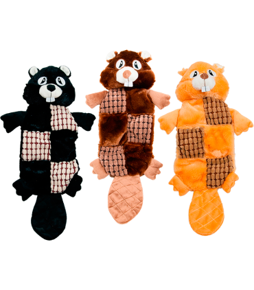 J&amp;V PELUCHE CASTOR COLORÉE AVEC COUINEUR - 40CM
