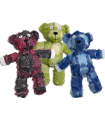 J&amp;V PELUCHE OURS COLORÉE AVEC COUINEUR - 34CM
