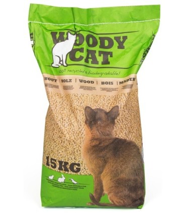 LITIÈRE À CHATS WOODY CAT 15 KG