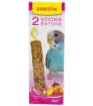 BÂTONNETS PERRUCHES - FRUIT - 2X55GRS