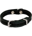 TIMELESS COLLIER EN CUIR GRAS NOIR - 30MM/75CM