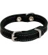 TIMELESS COLLIER EN CUIR GRAS NOIR - 12MM/30CM