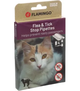 GOUTTES ANTIPARASITES - CHAT - PUCES/TIQUES - 4X1.5ML