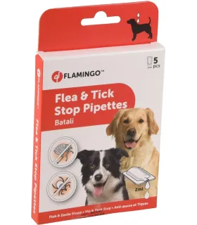GOUTTES ANTIPARASITES CHIEN - STOP PUCES/TIQUES - 2ML/PIPETTE