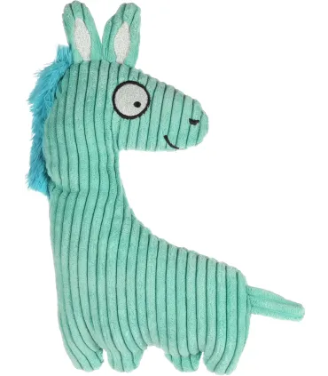 JOUET CHIEN - CHEVAL CÔTELÉ VELOURS - VERT - 23.5CM