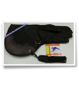 Gant nubuck d'hiver couleur olive et rouille marbré - nGAUCHE